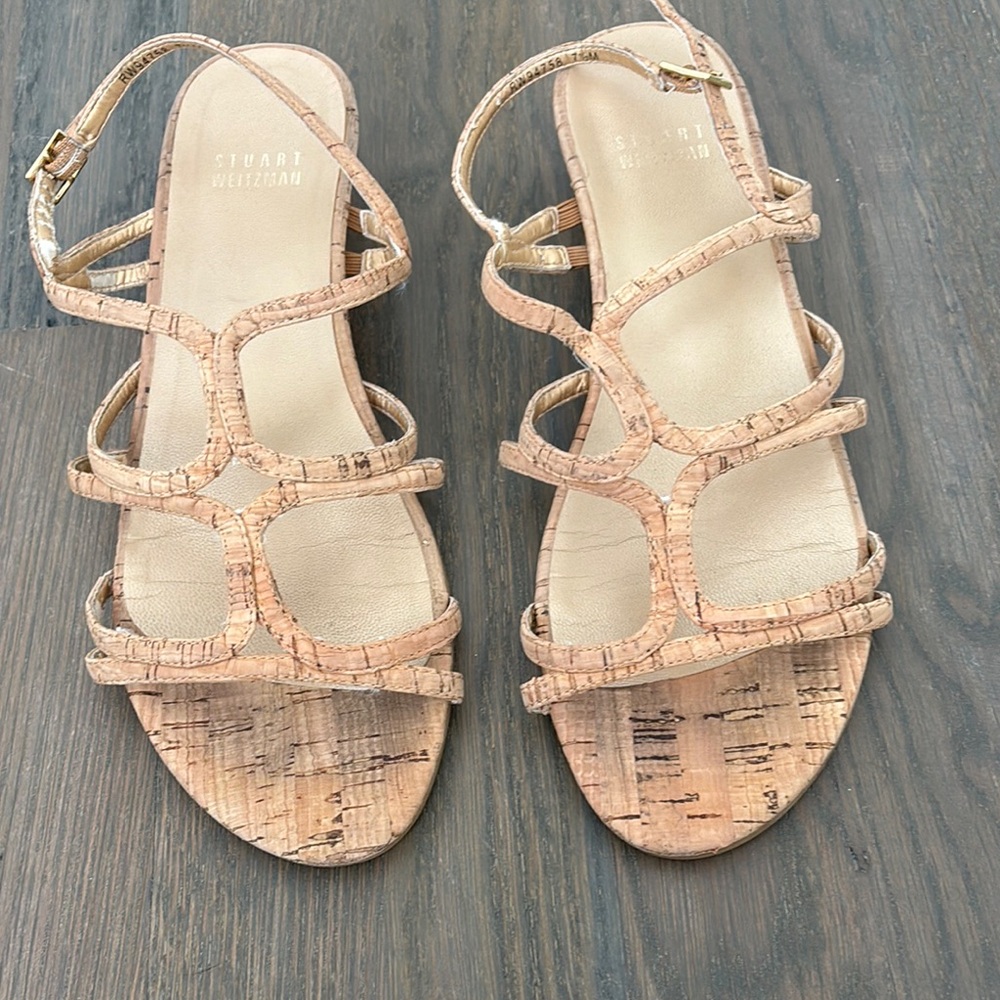Stuart Weitzman Cork Sandals Sz 7.5